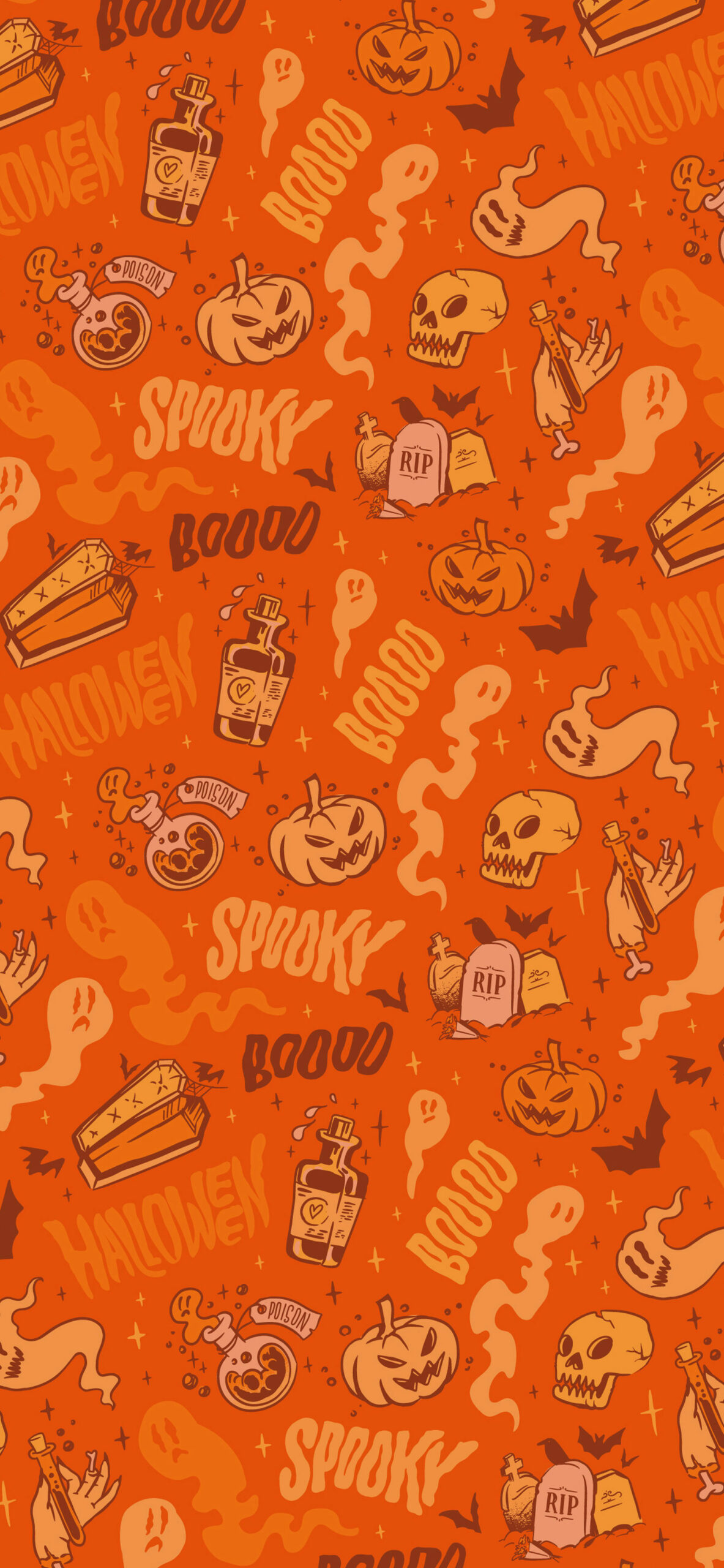spooky blood halloween orange background