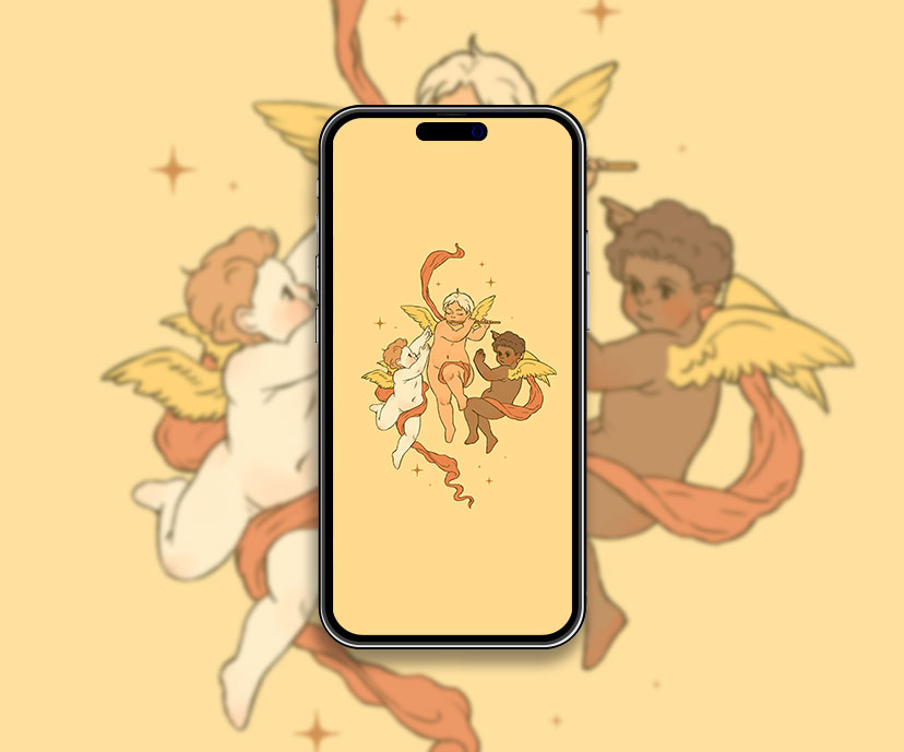 angelcore angels yellow wallpapers collection