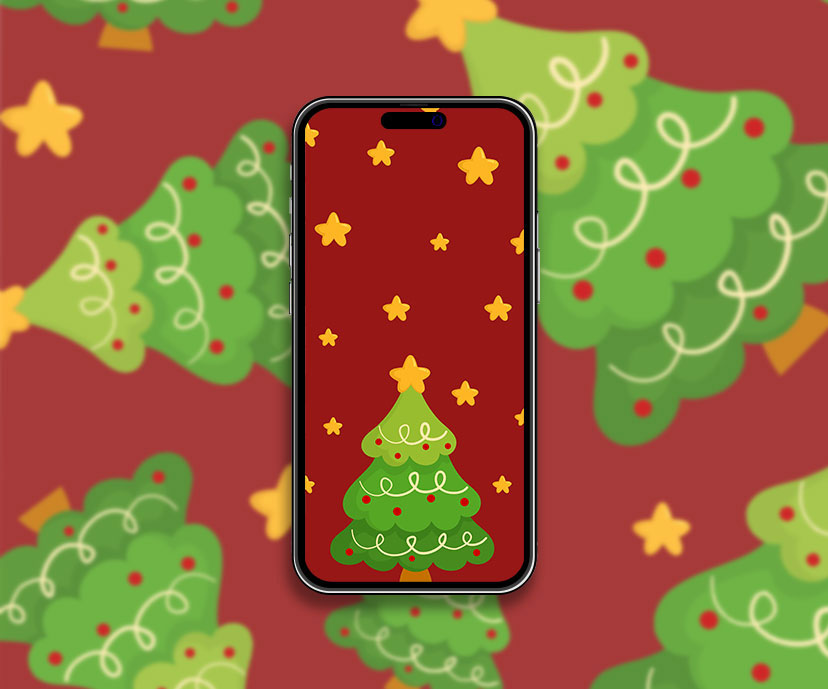 christmas tree red wallpapers collection
