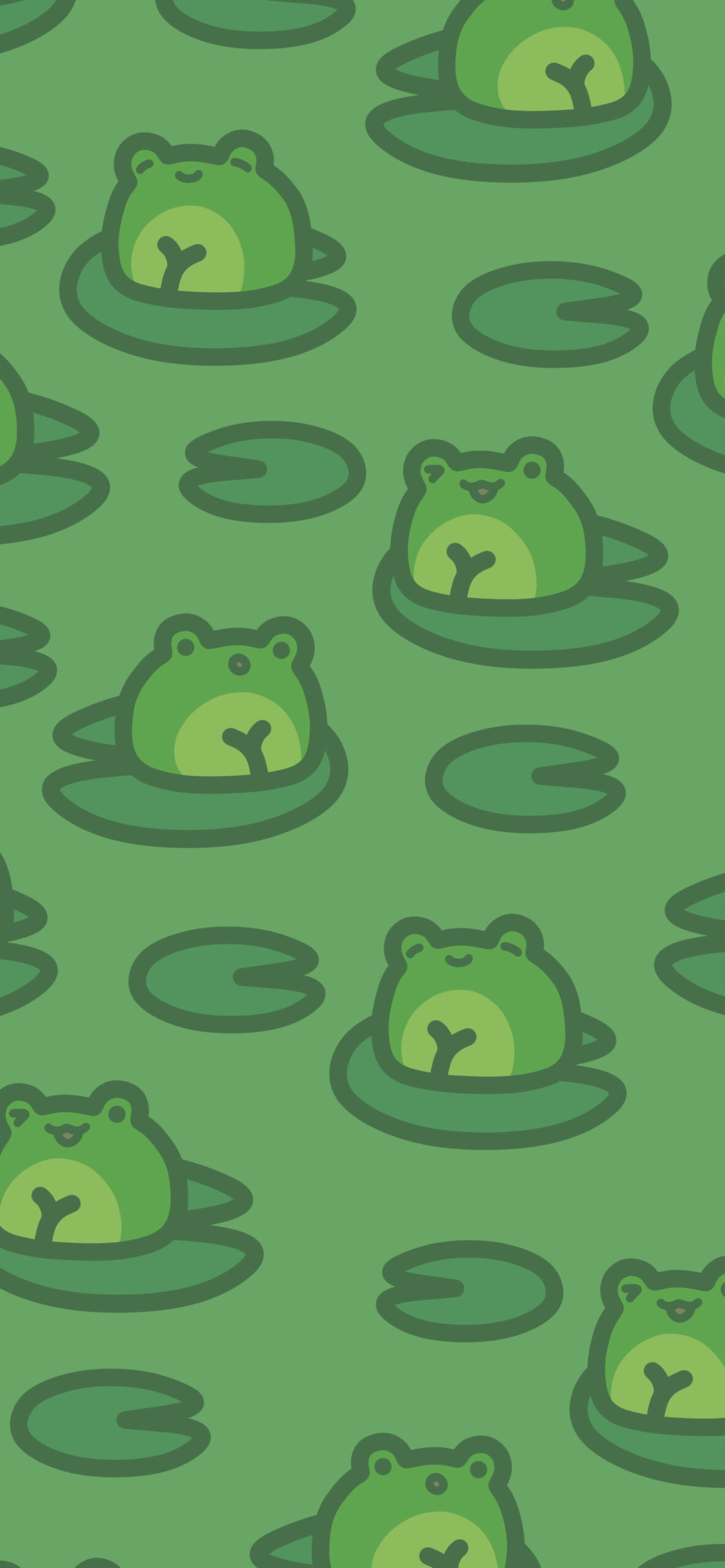 cute frog green pattern background