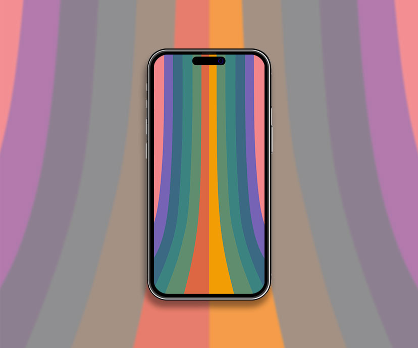 Hippie Rainbow Lines Wallpapers - Groovy Wallpapers for iPhone