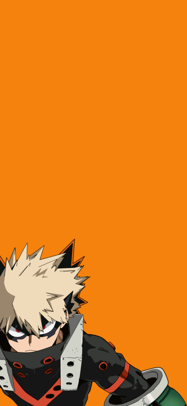 MHA Bakugou Orange Wallpaper - Anime MHA Aesthetic Wallpaper