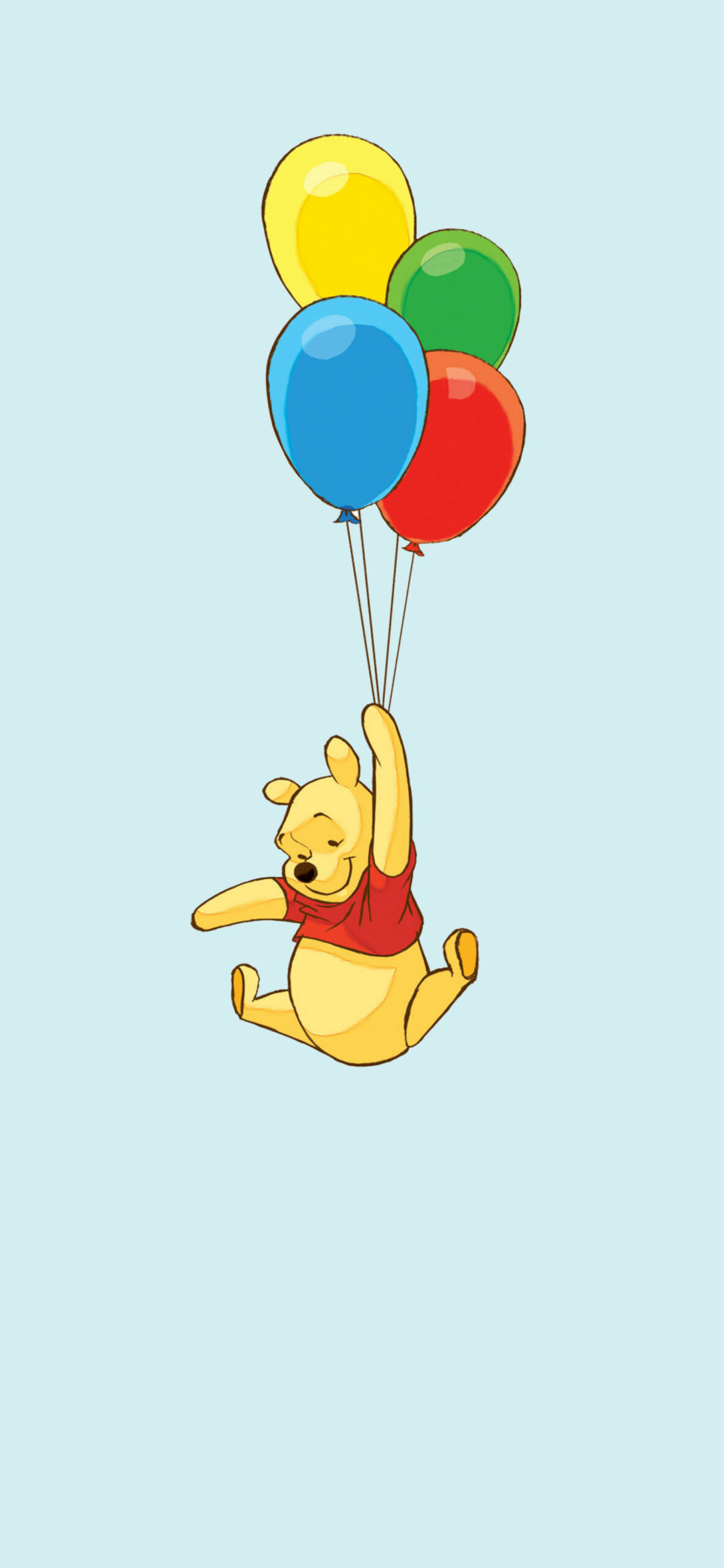 winnie the pooh flying balloons wallpaper