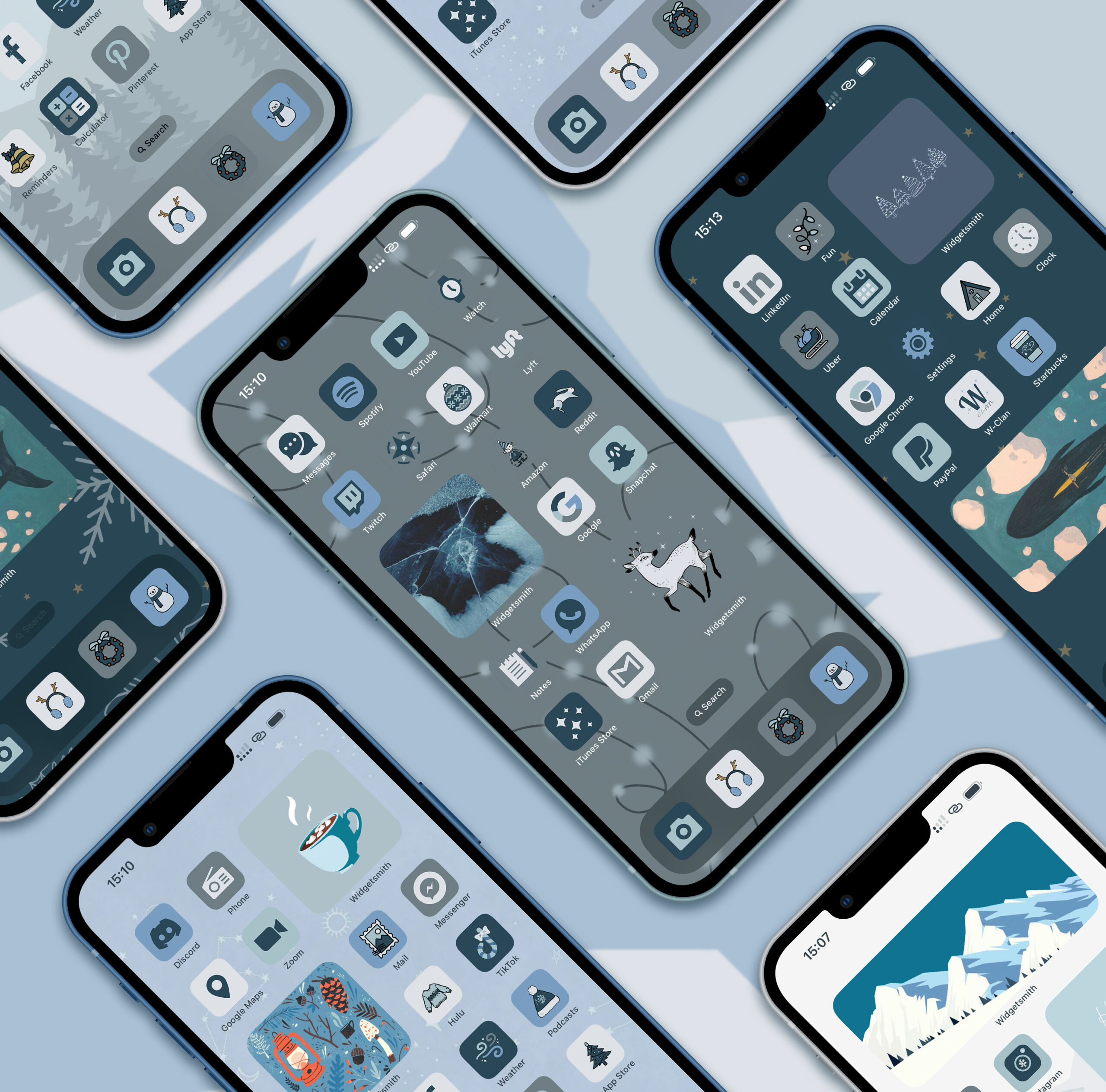 winter aesthetic app icons pack preview 1