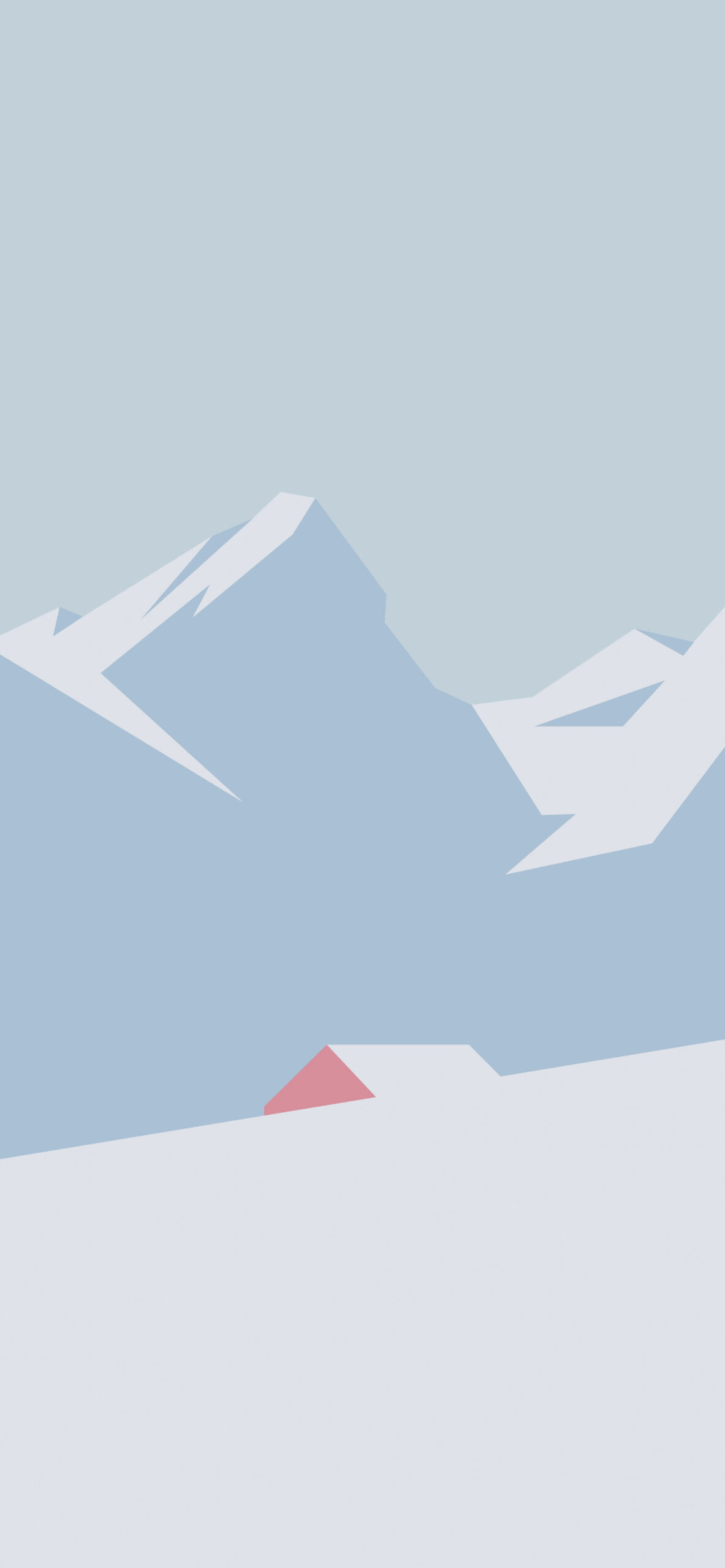 winter snow mountain minimalist background