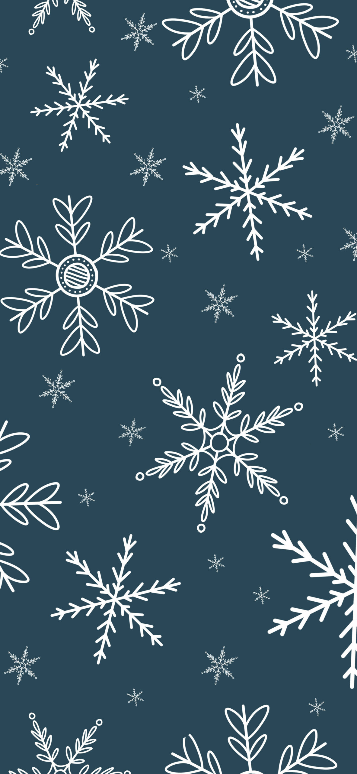 winter snowflakes dark blue wallpaper 2