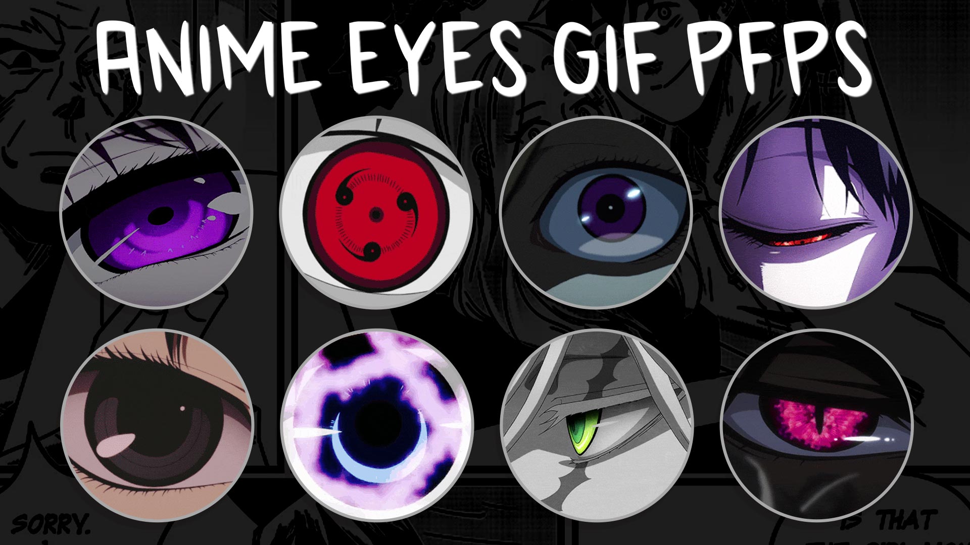 anime eyes gif pfps