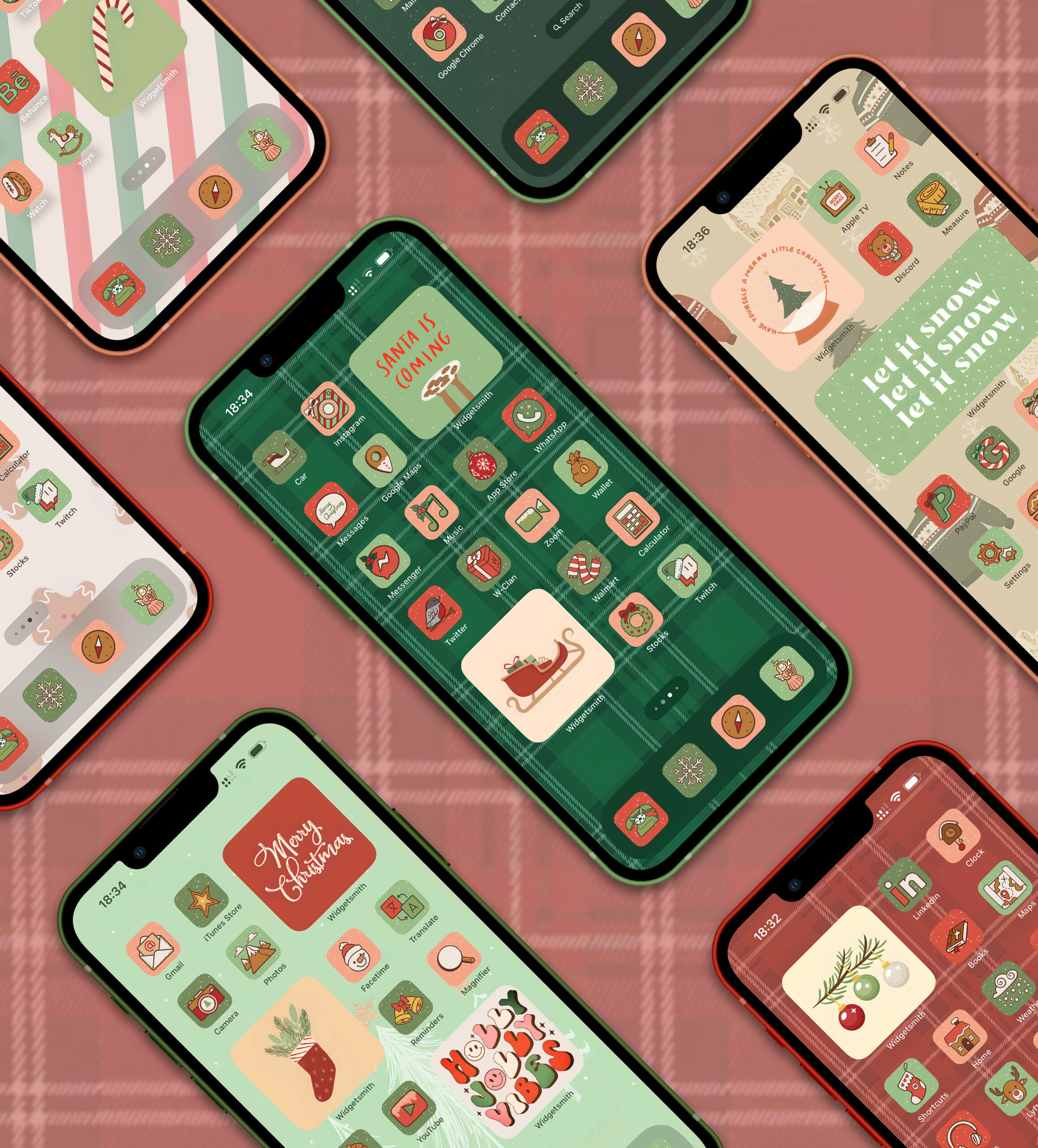 christmas aesthetic app icons pack preview 1