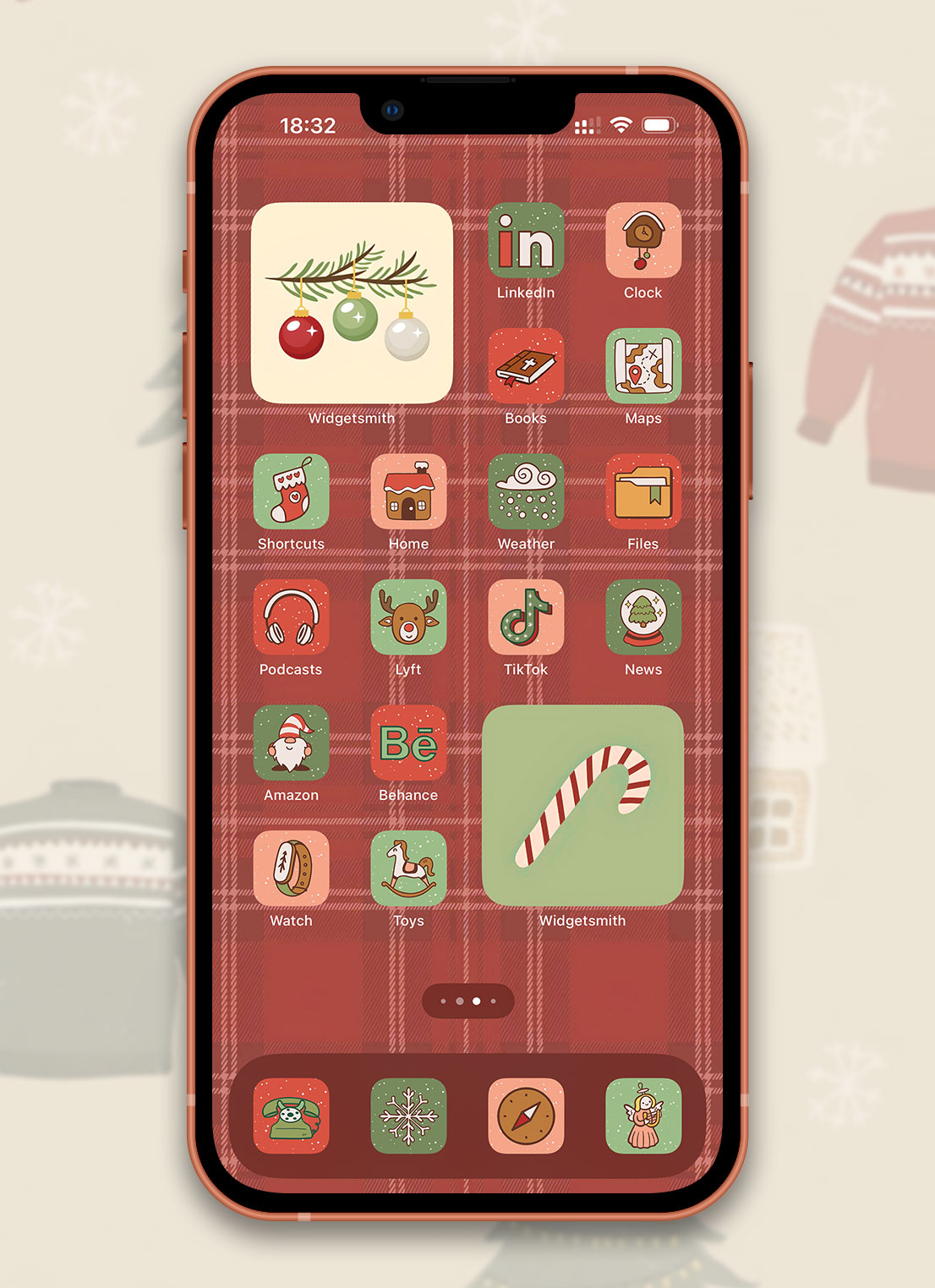 christmas aesthetic app icons pack preview 4