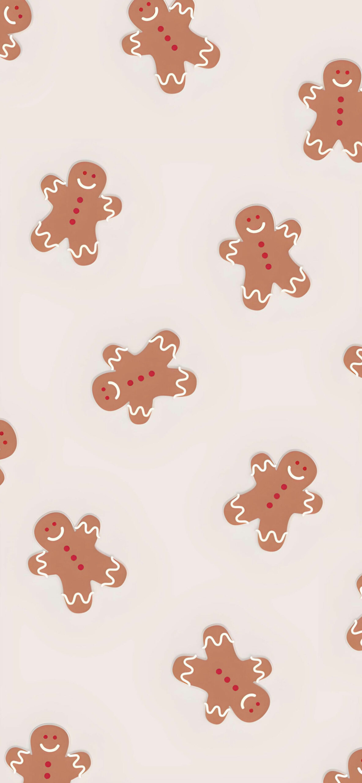 christmas gingerbread white pattern wallpaper 2