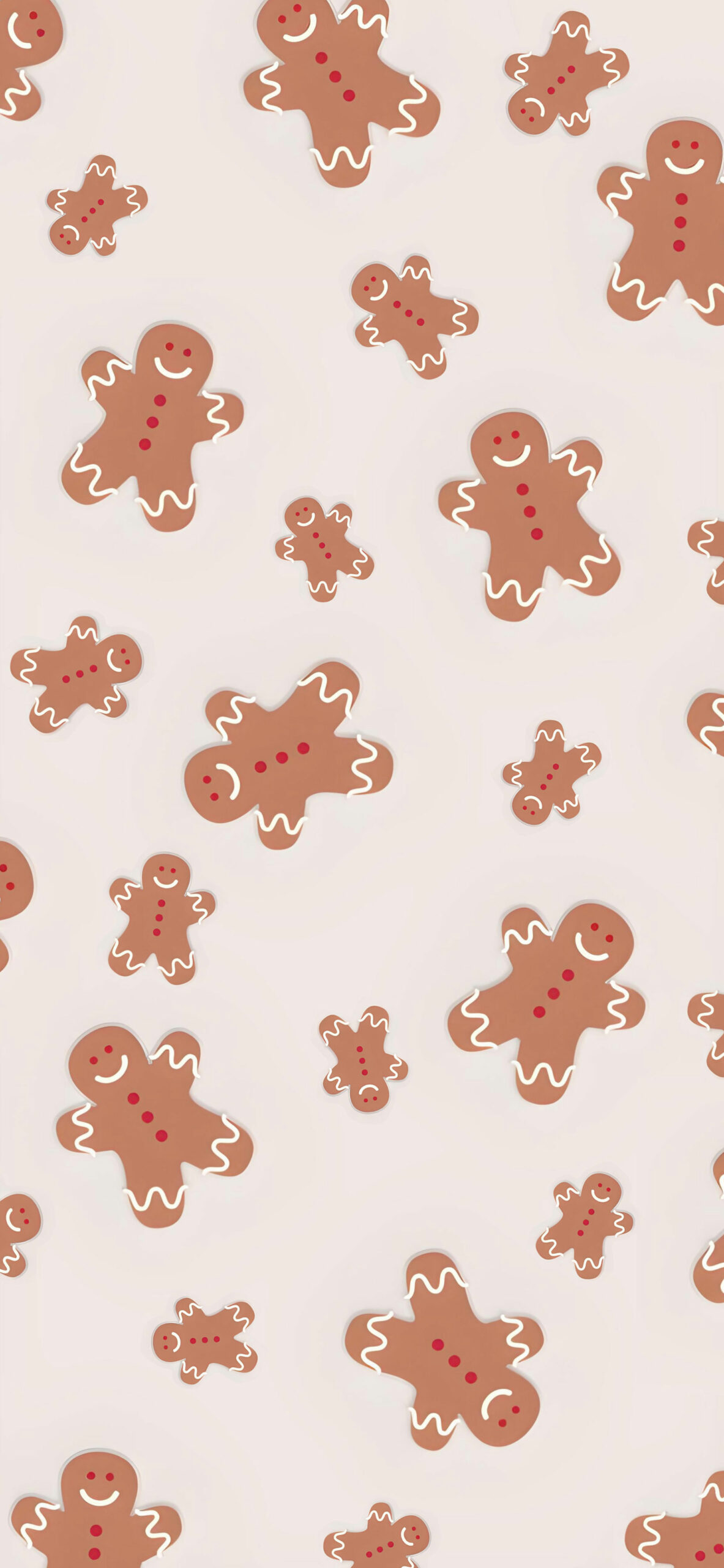 christmas gingerbread white pattern wallpaper
