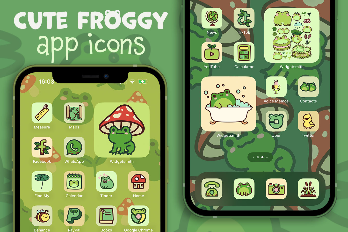 cute froggy app icons pack