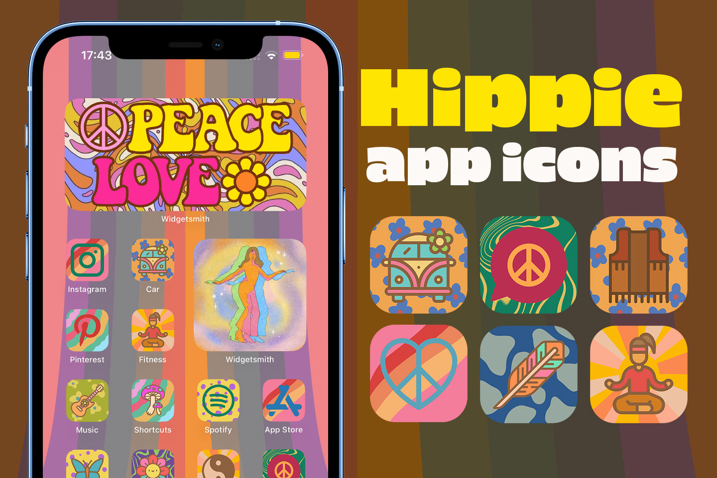 hippie app icons pack