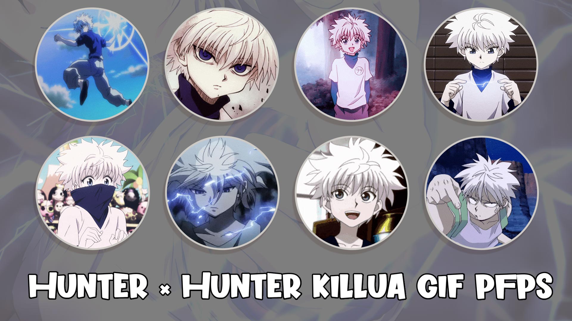 hunter × hunter killua gif photo de profil