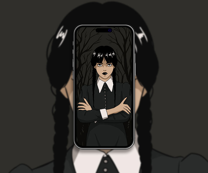 wednesday addams black wallpapers collection