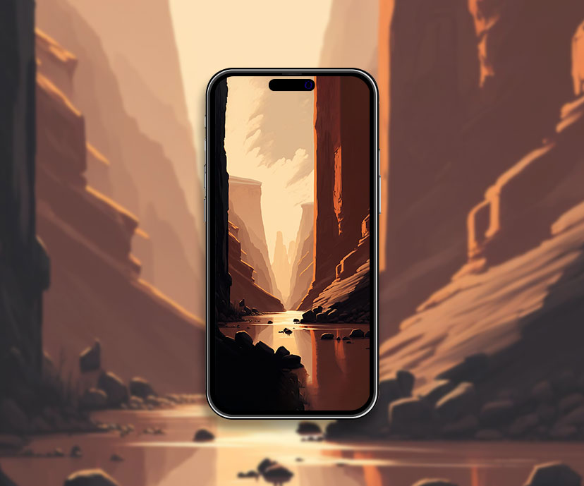 canyon aesthetic art wallpapers collection