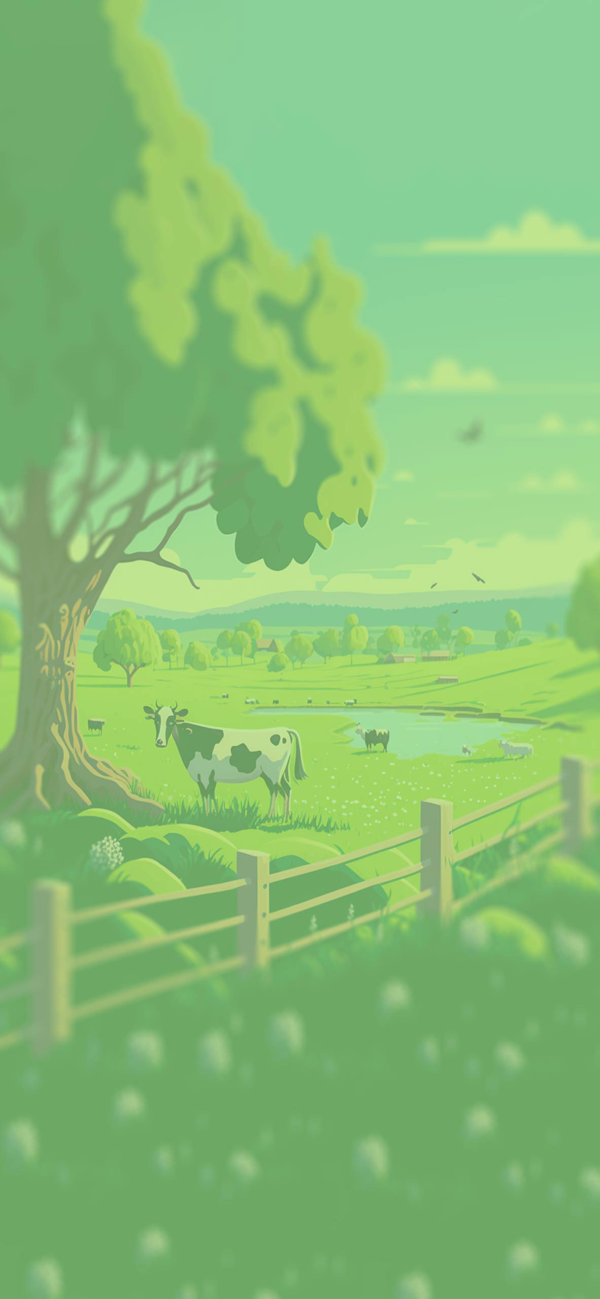 cow pasture art background