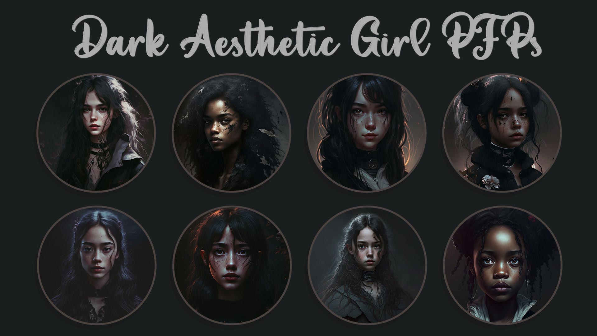 dark aesthetic girl pfps