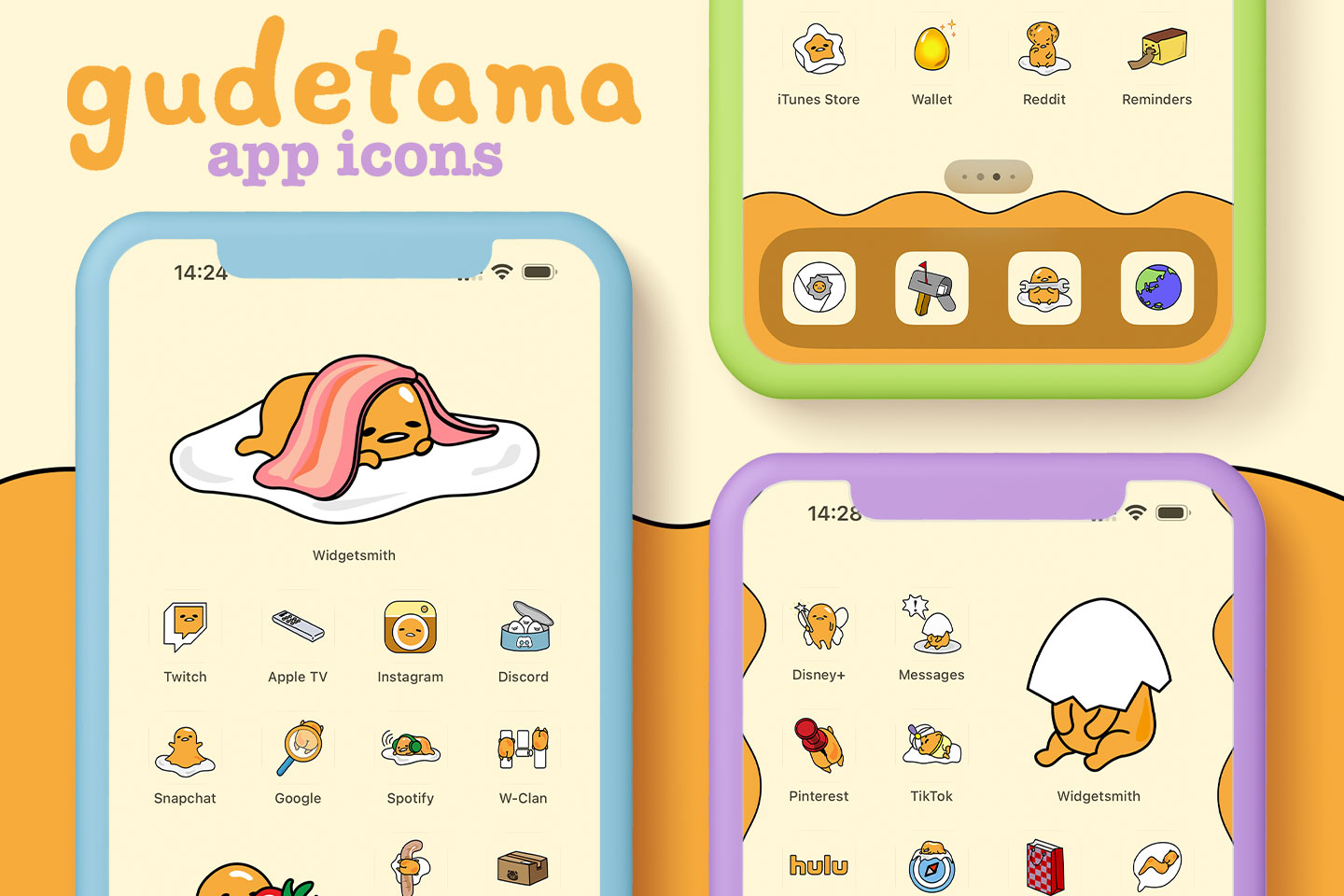 gudetama app icons pack