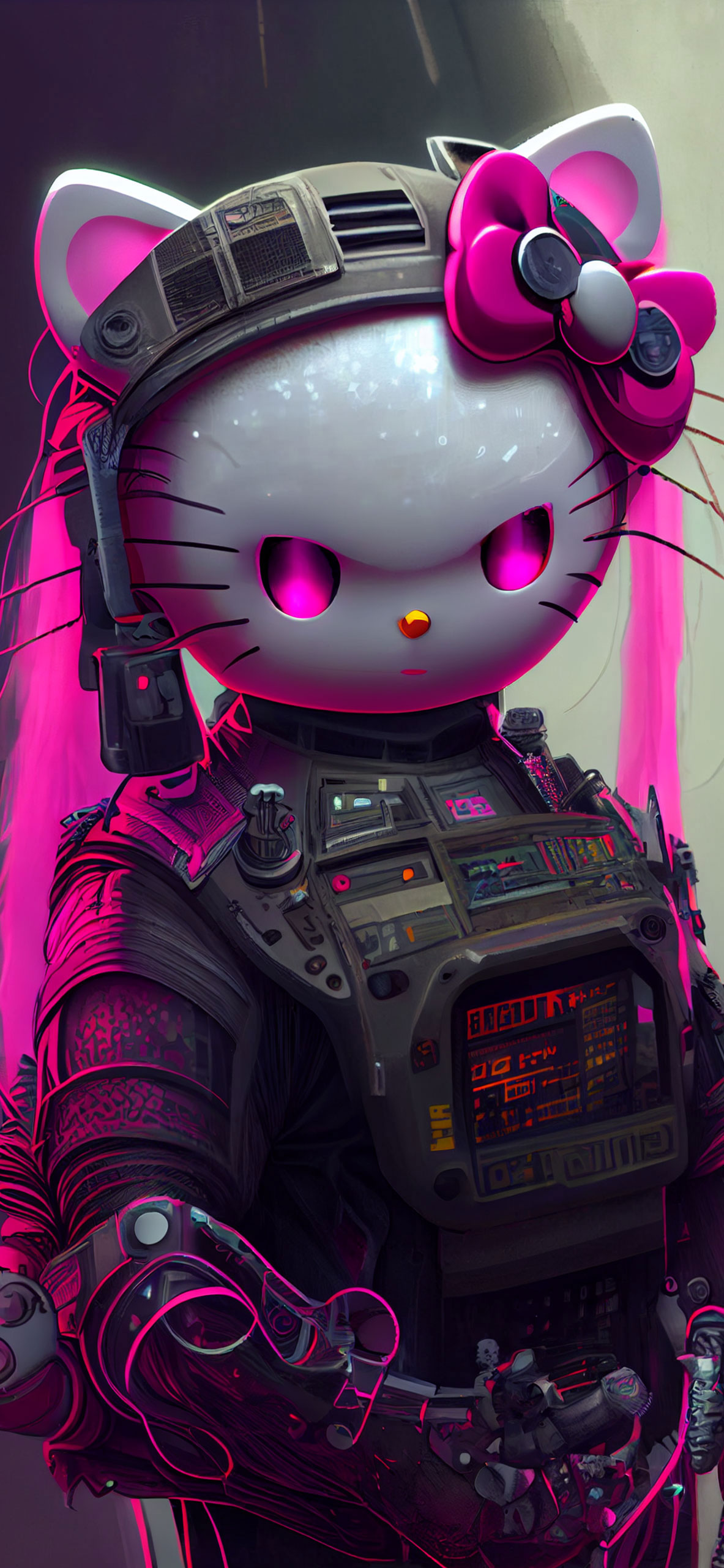 hello kitty x cyberpunk wallpaper