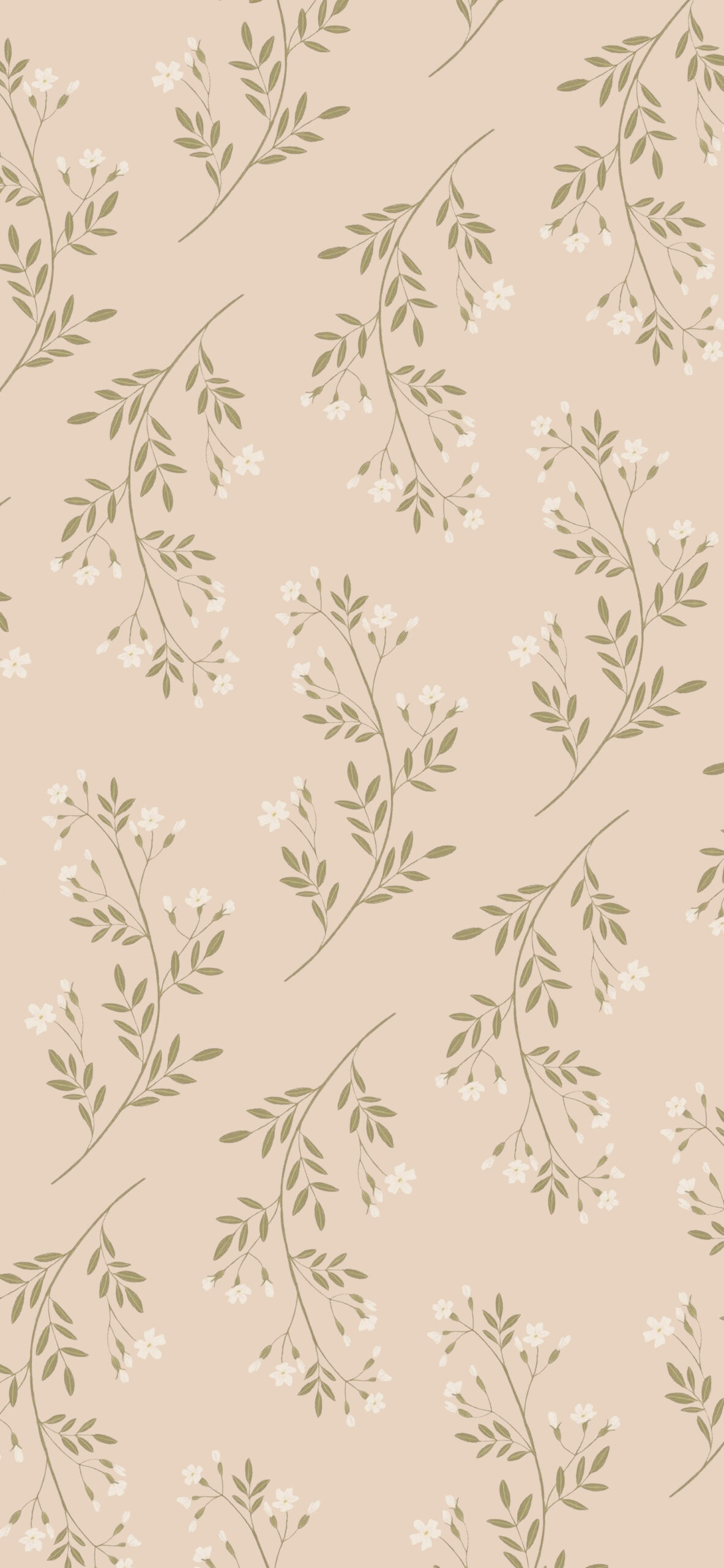 jasmine blossoms beige background