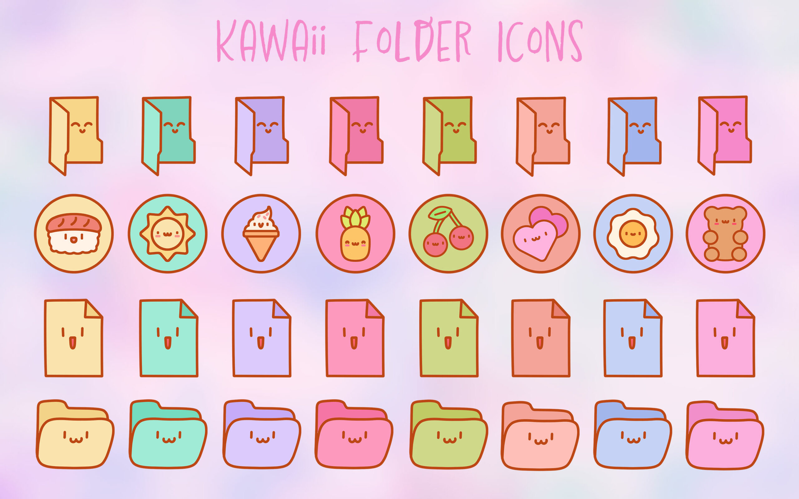 kawaii folder icons 1