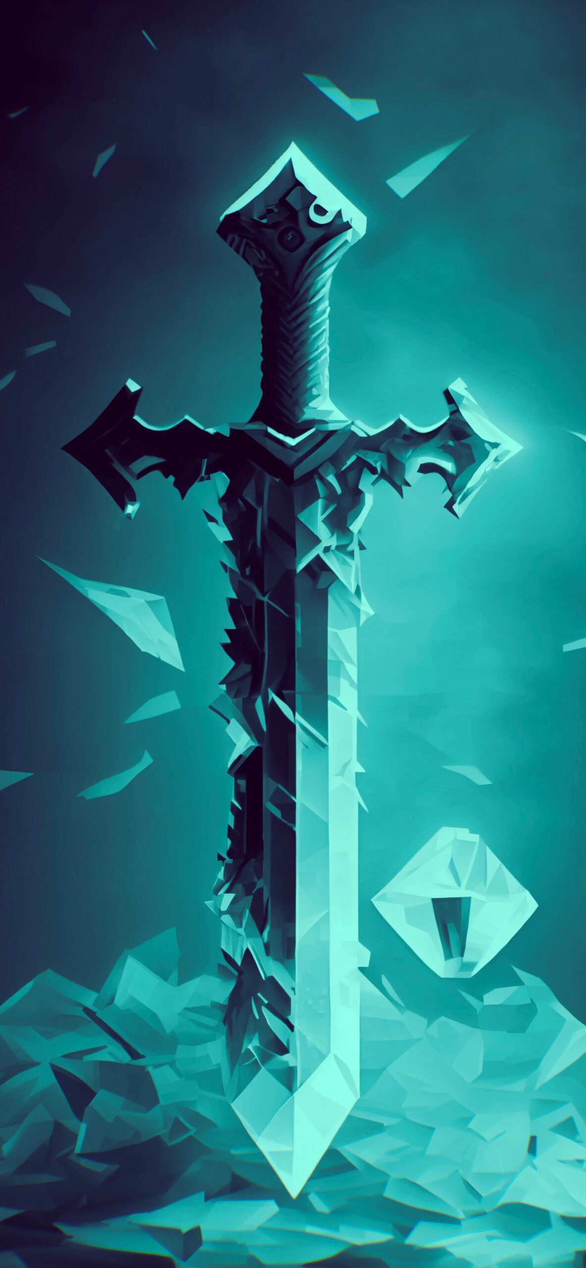 minecraft diamond sword aesthetic wallpaper 2