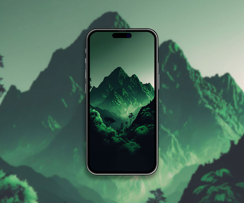 mountains aesthetic green wallpapers collection