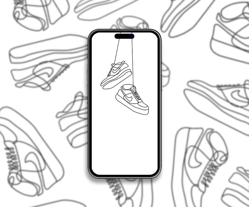 Nike Sneakers Collection de fonds d’écran minimalistes blancs