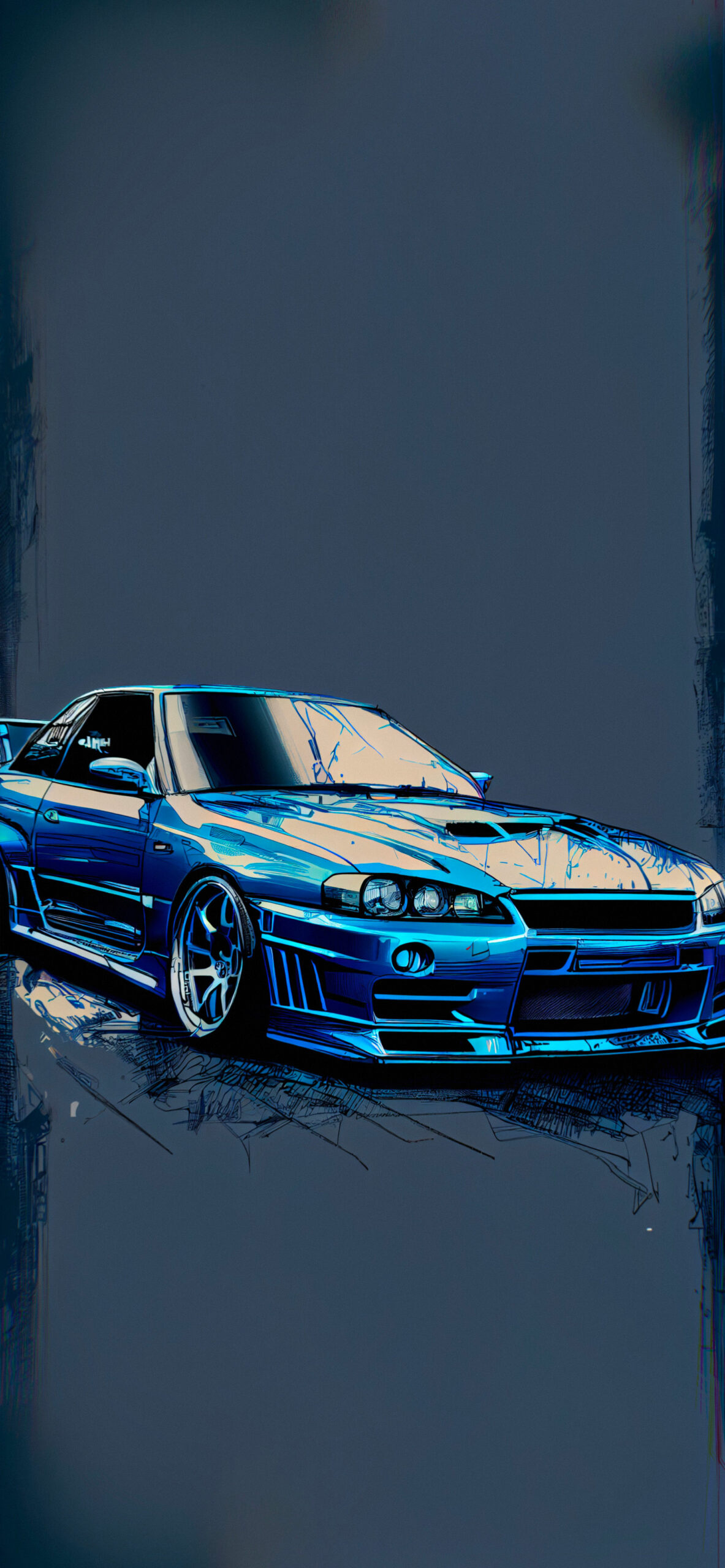 Nissan Skyline R34 Blue Wallpapers iPhone - Car Wallpaper Phone