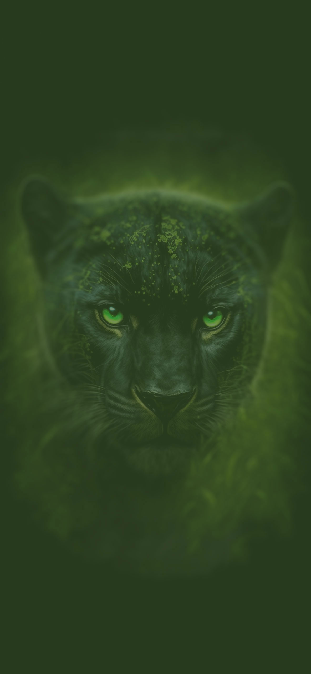 panther black green art background