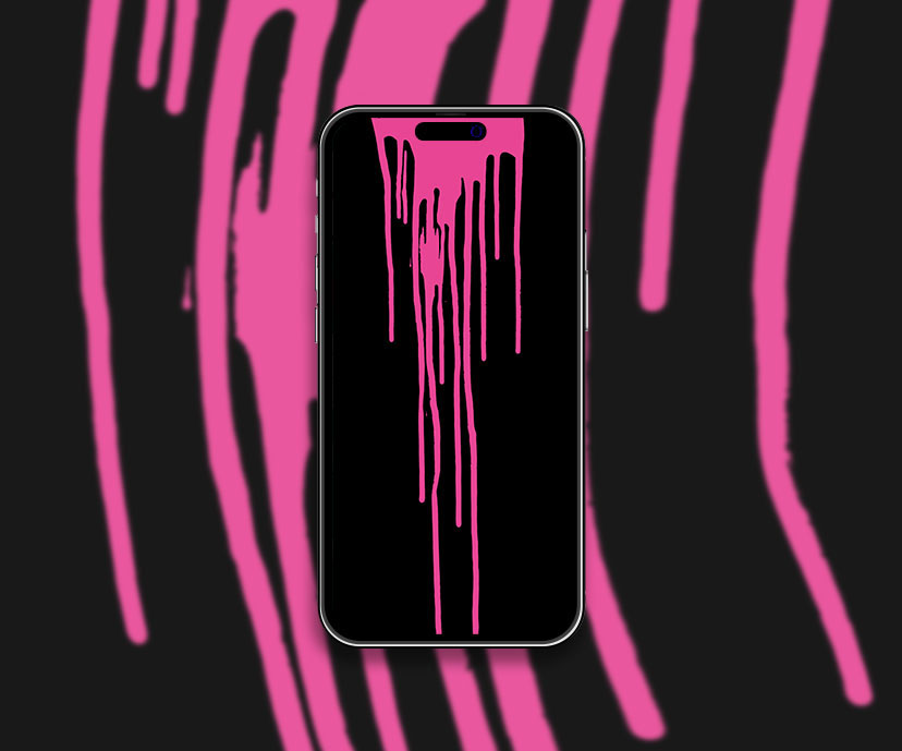 pink black paint drip wallpapers collection