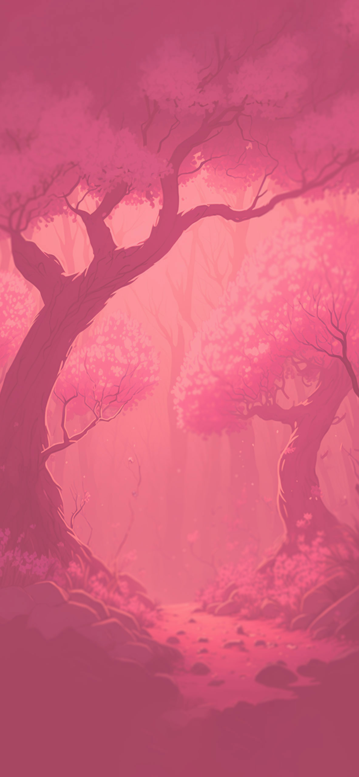 pink forest background