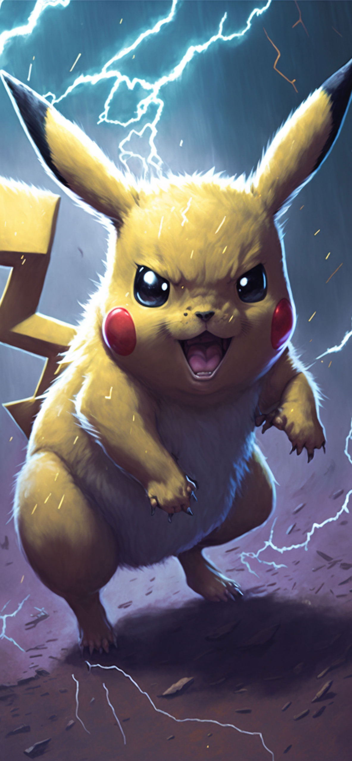 pokemon pikachu lightning wallpaper