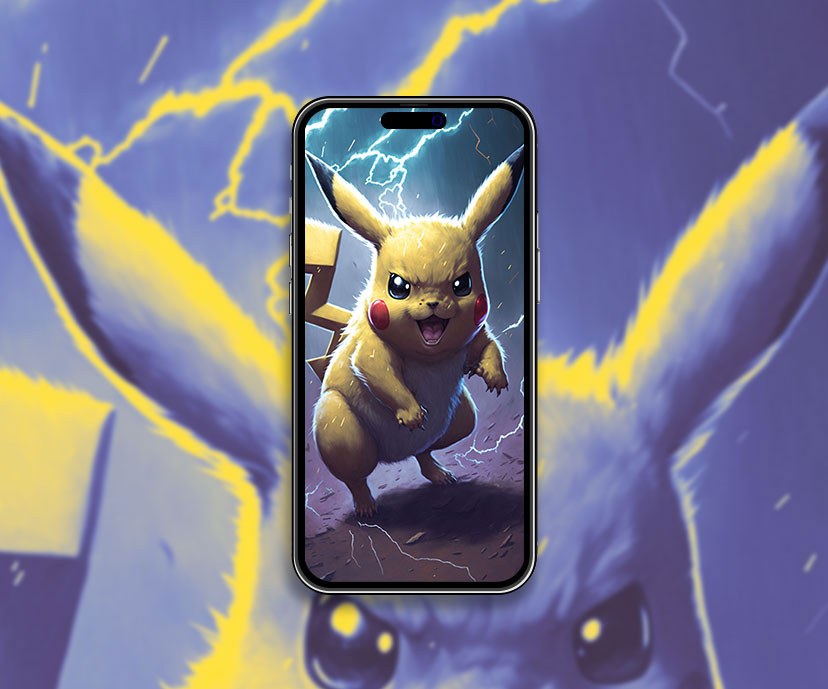 pokemon pikachu lightning wallpapers collection