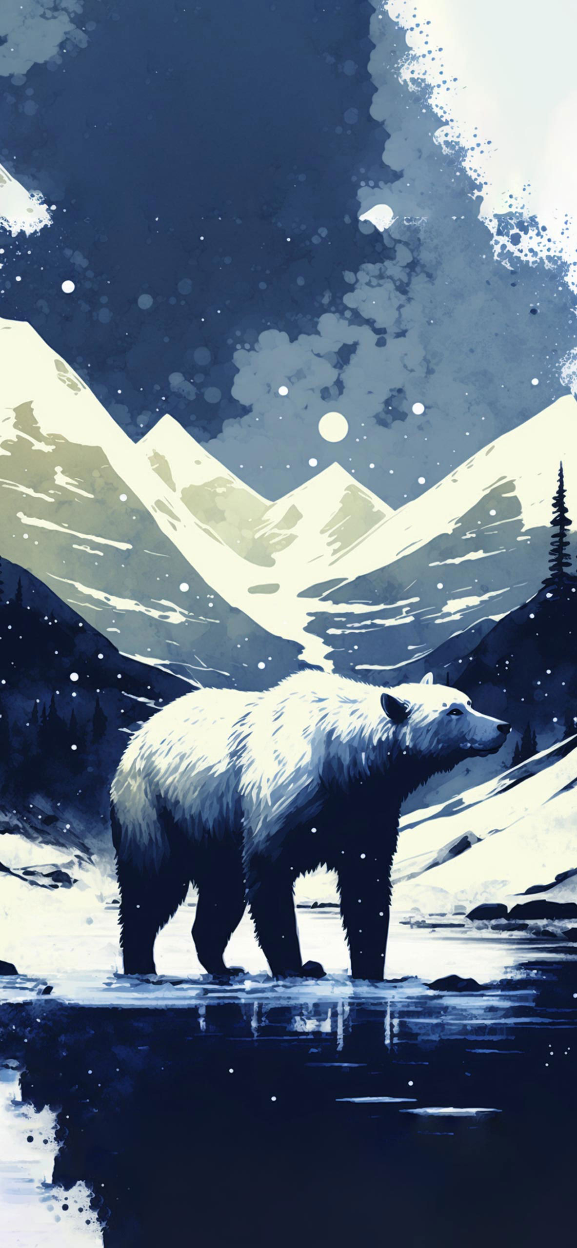 Polar Bear & Mountains Wallpaper - Polar Bear Wallpaper iPhone