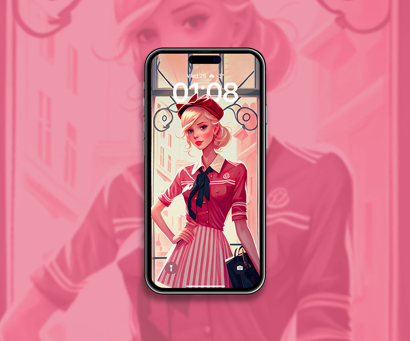 preppy girl pink wallpapers collection