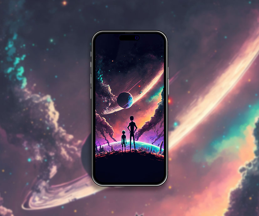 rick and morty space art wallpapers collection