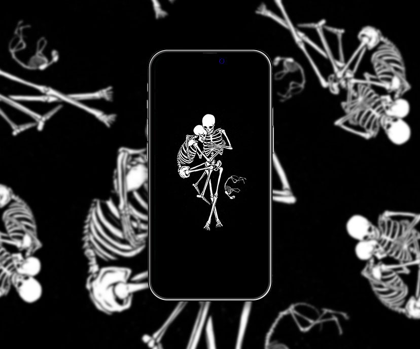 skeletons family black wallpapers collection