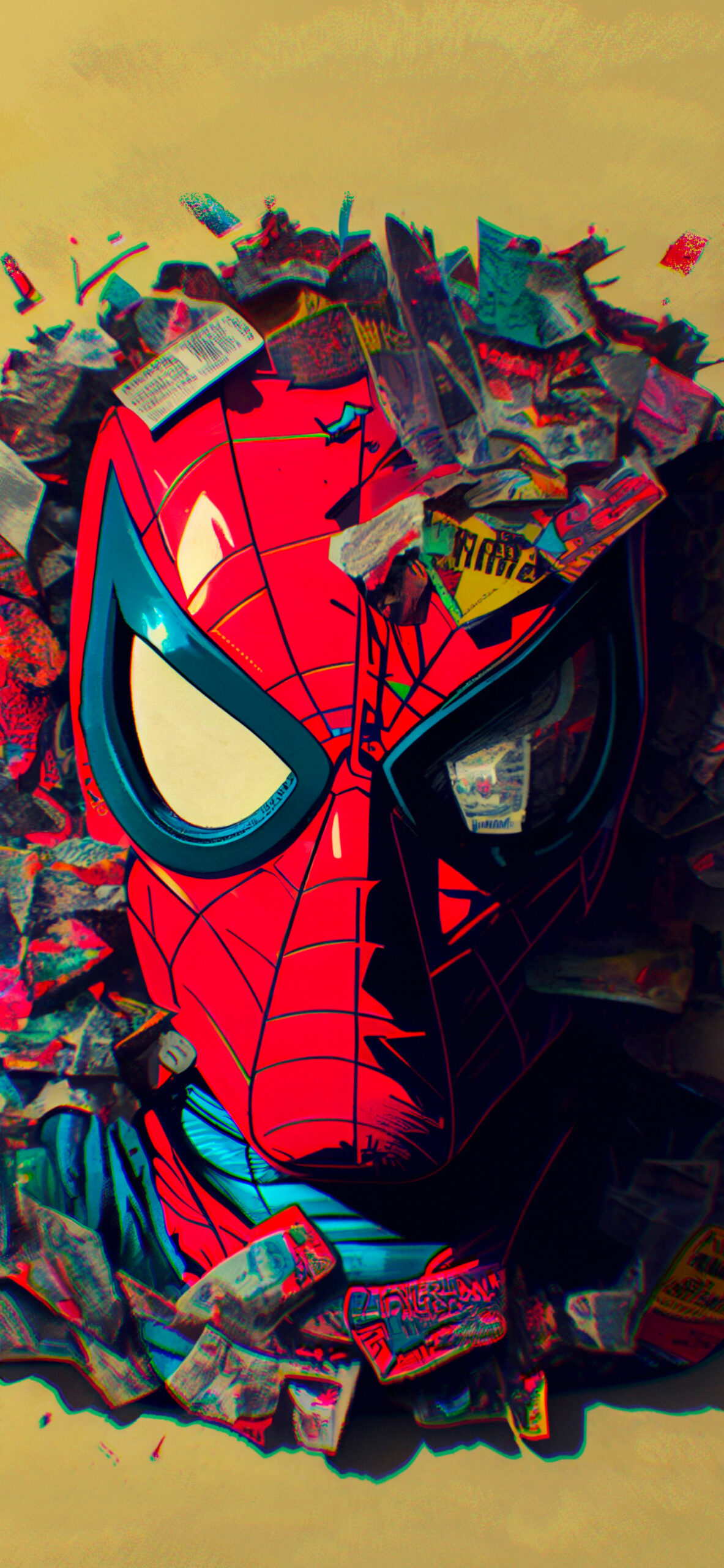 spiderman mask aesthetic wallpaper