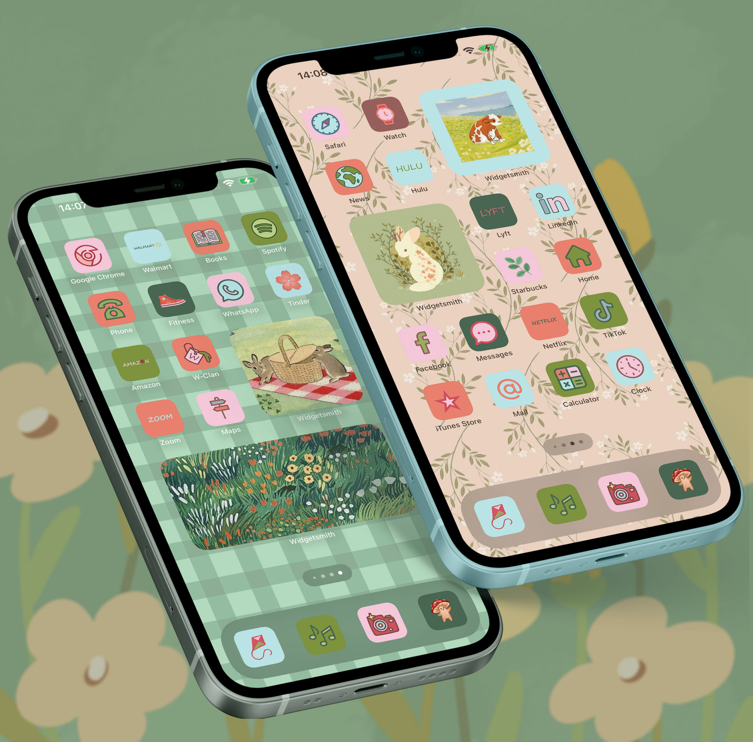 spring aesthetic app icons pack preview 1