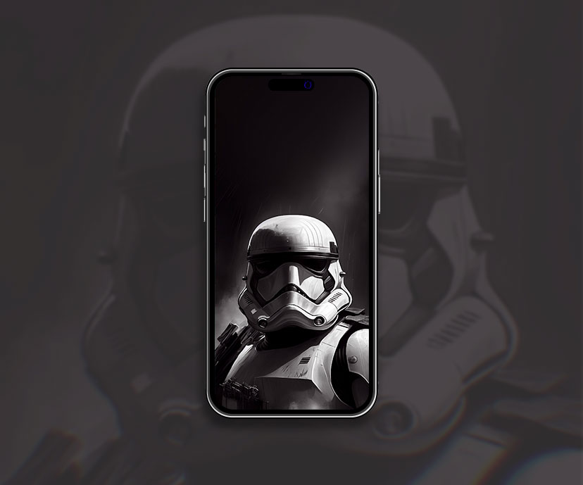Star Wars Stormtrooper Collection de fonds d’écran noir et blanc