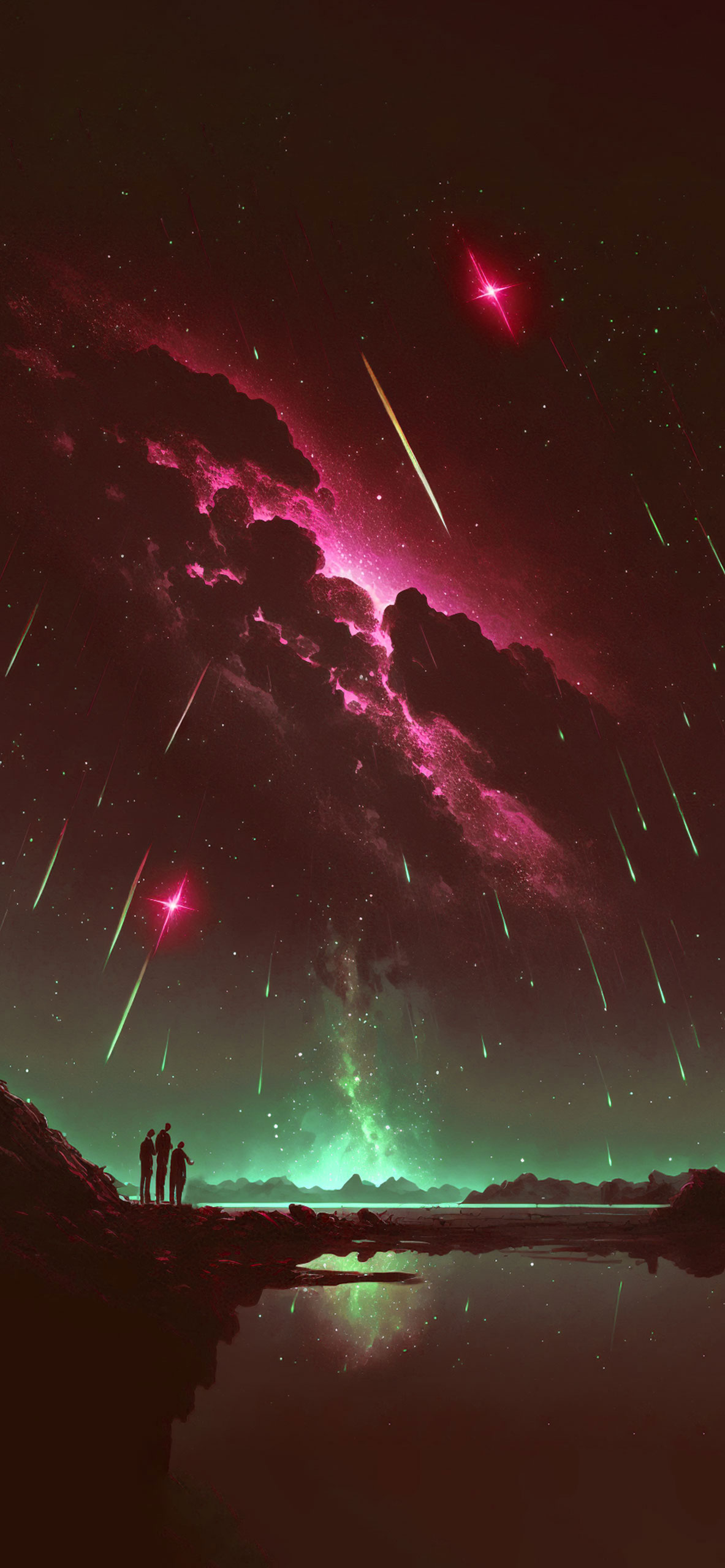 starfalls in the night sky wallpaper 2