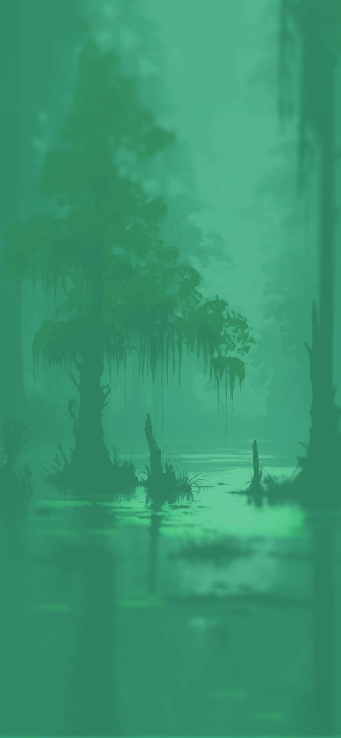swamp aesthetic green background