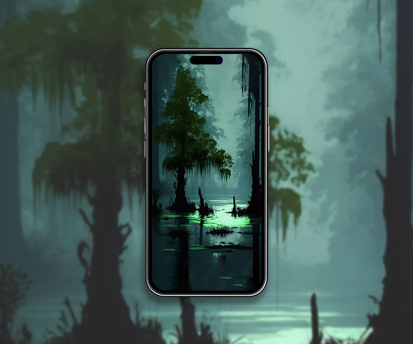 swamp aesthetic green wallpapers collection