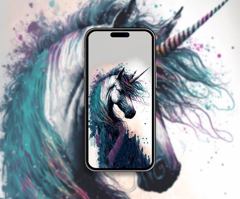 unicorn art white wallpapers collection