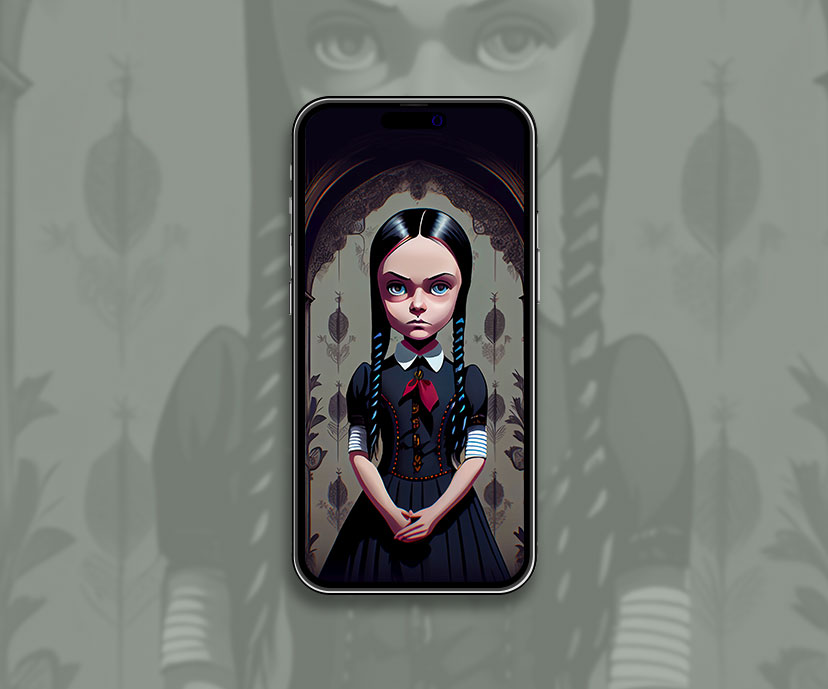 wednesday addams portrait wallpapers collection