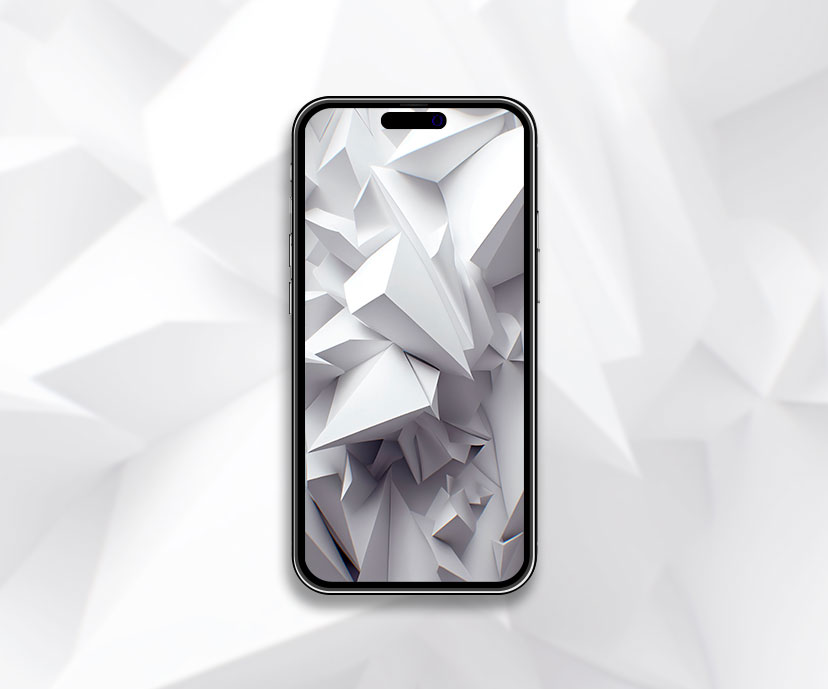 white geometric wallpapers collection