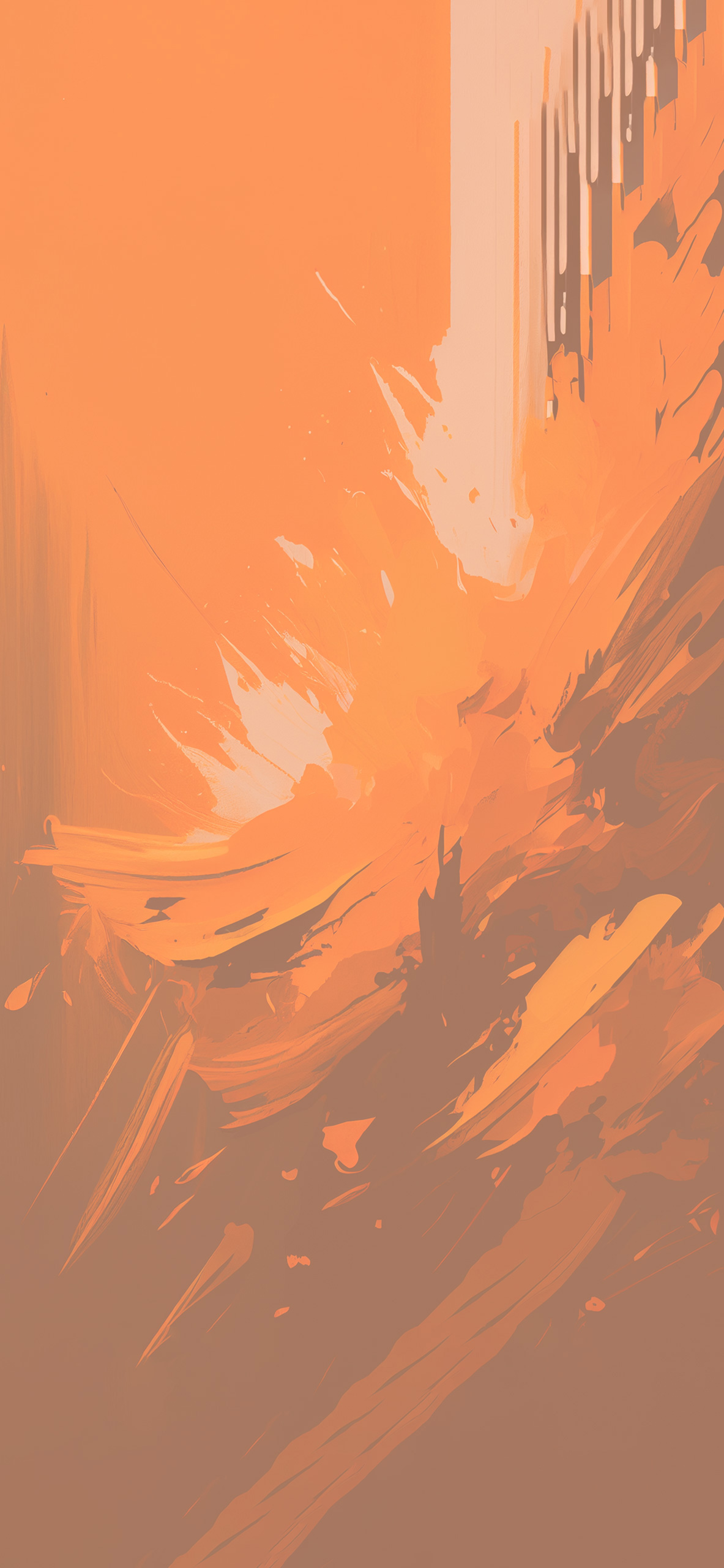 abstract art orange background