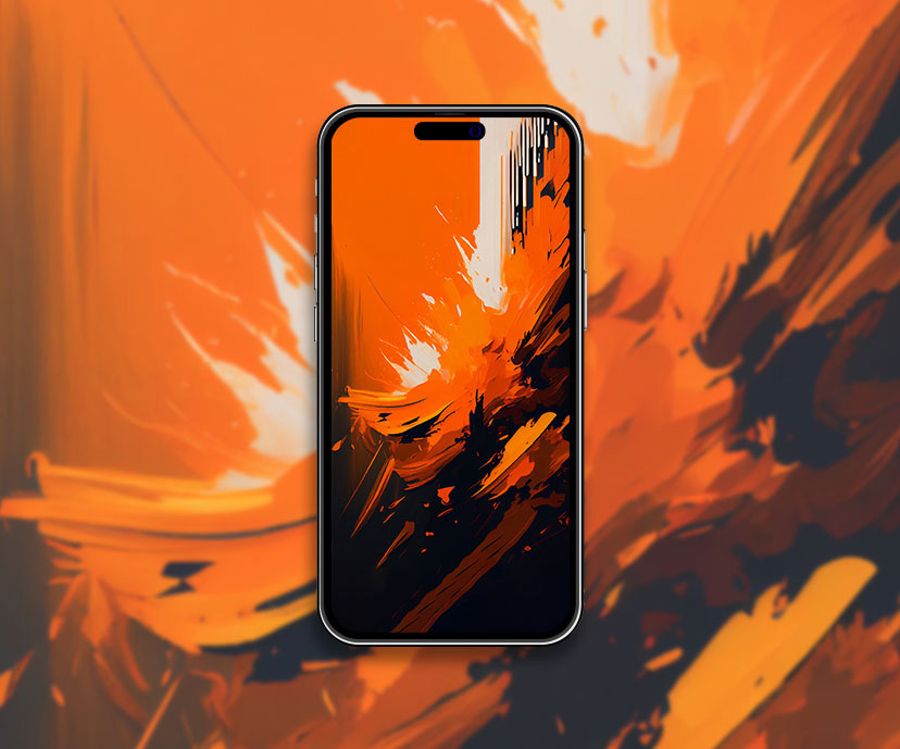 abstract art orange wallpapers collection